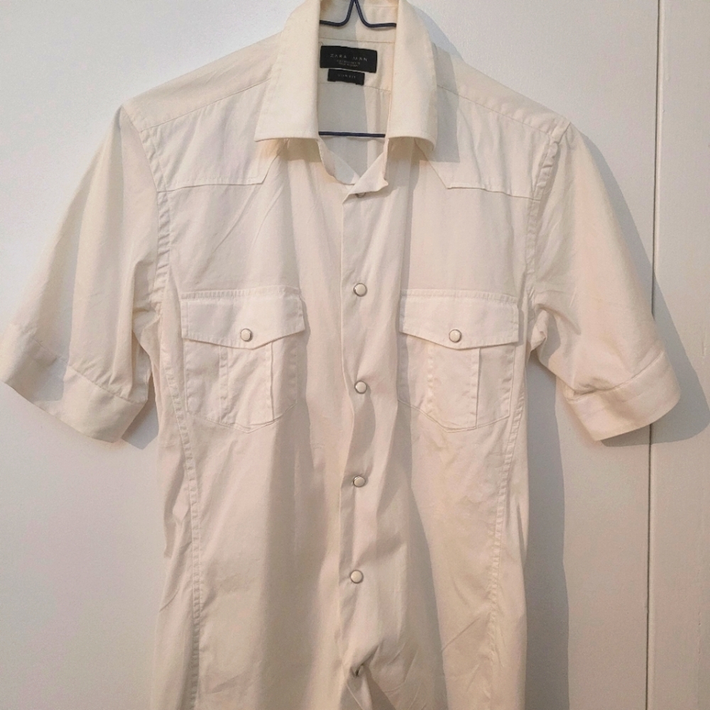 Zara Man Beige Button-up shirt